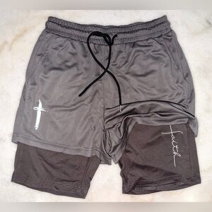 Christian Cross Faith Athletic Shorts